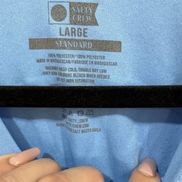 Men’s L-Shirt Salty Crew Surface Rashguard (bundle Of 2) Blue White - Picture 11 of 12